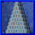 Mahjongg 3d Deep Blue - 3d Pyramid